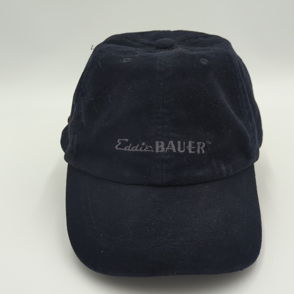 Eddie SlideBack Hat Black One Size Cotton Adjustable Leather Strap #0060